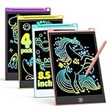 TECJOE 4 Pack LCD Writing Tablet, 8.5 Inch Colorful Drawing Board, Kids Travel Games Activity Learning Toys, Birthday Gifts for 3-8 Year Old Boys Girls Toddlers Preschooler