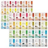 DERMAL 48 Korean Essence Sheet Mask Variety Pack, 24 Formulas x 2 Each