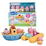 Peppa Pig Water Toys by TOMY Toomies- Peppa’s Boat Adventure Bath Toy Set - Includes 2 Boat Toys and 5 Peppa Pig Figures - 18 Months and Up