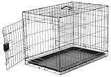 Amazon Basics - Durable, Foldable Metal Wire Dog Crate with Tray, Single Door, 30 x 19 x 21 in, Black
