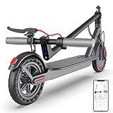 Roinside Electric Scooter Adults - 8.5" Solid Tires/350W Motor, 19 MPH Digital Display, Up to 21 Miles Long-Range Commuting Folding E-Scooter with Dual Braking System and App Control