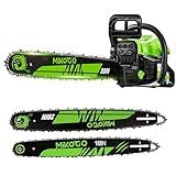 Mikogo 58CC Gas chainsaw ,20&18 Inch 2-Stroke Gasoline Gas Powered Chainsaws for Cutting Wood Tree Outdoor Garden Farm Home