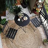 Grand patio 3-Piece Folding Patio Bistro Set Outdoor Porch Balcony, Black