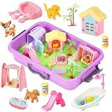 Carolart Pet Sensory Bin, Dog & Cat Sand Box Play Sand Kit, Sensory Toys
