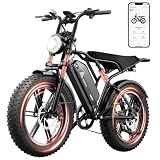 TST Electric Bike for Adults 1500W Peak 20" Fat Tire All-Terrain E-Bike 60 Miles Electric Dirt Bike - 48V 15 AH Battery Electric Bicycle