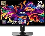 msi MAG 274QP QD-OLED X24 27-Inch WQHD Gaming Monitor, 2560 x 1440 Quantum Dot OLED Panel, 240Hz, 0.03ms, Adaptive-Sync, HDMI2.1, DP 1.4a, Tilt/Height Adjustable, Black