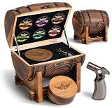 INSISART Whiskey Smoker Kit, Old fashioned Smoker Kit with Barrel,Charred