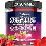 Creatine Monohydrate Gummies 5000mg for Men & Women, Organic Pure Creatine Gummies | Sugar Free,Vegan, Non-GMO,Raspberry Flavor, 120 Count