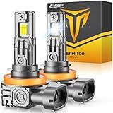 FAHREN H11/H8/H9 LED Bulbs, 50,000LM Brightness, 6500K H9/H8/H16 Low Beam, 10-Year Service Life with Cooling Fan, IP68 Waterproof, Real 1:1 Halogen Mini Size Plug N Play, Pack of 2 Tail Light Lenses