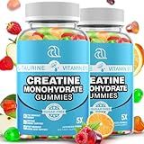 DRZIHOOCH Creatine Gummies for Women & Men - Creatine Monohydrate Gummies Tasty Chewable Supplement, Muscle Support & Energy Boost (2 Pack)