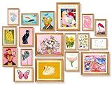 dazongweihan 18 PCS Colorful Eclectic Wall Art Decor, Maximalist Wall Prints for Bedroom, Funky Posters for Room Aesthetic, Colorful Boho Gallery Wall Prints for Bedroom Dorm