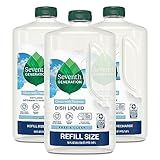 Seventh Generation Dish Liquid Soap Refill Free & Clear Dish Soap for sensitive skin 50 oz, Pack of 3
