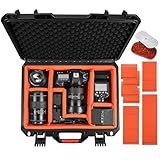 STARTRC VCR Camera Hard Cases DSLR SLR Lenses Waterproof IP67 Travel Protection Dividers For DJI Mavic 4 Pro/Air Mini 5 4k Drones For Gopro Hero 13 12 11 10 Accessories (Only Case) 16.2x12.8x7inch