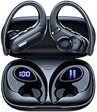 Active Noise Cancelling Wireless Earbuds Bluetooth Headphones 90 Hrs Playtime Ear Buds with Hi-Res Stereo Deep Bass Power Display Earphones with Earhooks Waterproof Transparency Headset Sports/Running