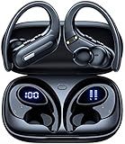 Wireless Earbuds ANC Noise Cancelling Bluetooth 5.3 Headphones 90 Hrs Playtime Earbuds with IP7 Waterproof LED Dual Power Display Over-Ear Earphones with Earhooks Waterproof Stereo for Android Phone