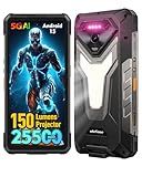 Ulefone Armor 34 Pro Plus 5G Rugged Smartphone with 150 Lumens Projector, 32GB+512GB ROM/2TB, 25500mAh 66W, Android 15, 6.95" 120Hz, 64MP+50MP+50MP 32MP, 1100LM LED Light/Waterproof/NFC/Widevine L1