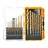 DEWALT Titanium Nitride Coated Drill Bit Set, Pilot Point, 21-Piece (DW1361)