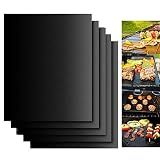Dailyart Grill Mats for Outdoor Grill Non Stick 5 Pack 15.75 x 13 In, Black
