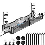 Mzmaxy Cable Management, 25'' Cable Management Under Desk, Cable Tray