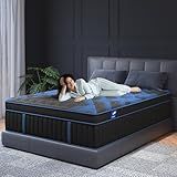 SYPIALNIA Queen Mattress, 12 Inch Hybrid Mattresses Medium Firm with Gel Memory Foam & Pocketed Coils, Motion Isolation, CertiPUR-US Certified, Pressure Relief for Silent Sleep