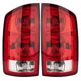 MiKaFex Tail Light Assembly Compatible with 2002-2006 Dodge Ram 1500 2003-2006 Dodge Ram 2500 3500 Pickup Driver and Passenger Side Taillights Rear Brake Lamps with Bulb Inside and Wiring Harness