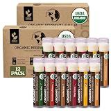 Earth's Daughter Organic Lip Balm - Bulk Moisturizing 12-Pack, Fruit Flavor