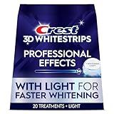 Crest 3D Whitestrips Professional Effects + LED Light – Teeth Whitening Kit, 1 Light + 20 Treatments, Each with 1 Upper/1Lower, 40 Strips – Crest 3DWhite Teeth Whitening Strips
