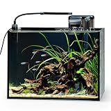 NICREW 2.5 Gallon Nano Nature Aquarium Kit Betta Fish Tank, Basic, Black