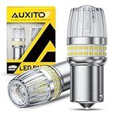 AUXITO Latest 1156 LED Bulbs White Reverse Lights, 700% Brighter 7506 BA15S P21W 1141 1003 Bulbs with Projector for Backup Parking Tail Brake Signal Marker Daytime Running Light, Pack of 2