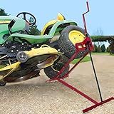 Lawn Mower Lift Jack, 890 Lbs Weight Capacity, Riding Lawnmower Lift for Garden Tractors and Lawn Mowers, Tractor Side Lift with Manual Handle & Power Tool Extension Handle