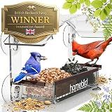 Window Bird Feeder with Strong Suction Cups - (Upgraded 2026 Model) Clear Acrylic Feeder Window for Cats Bird House Gift