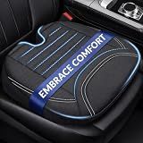 ZIKEE Wedge Car Seat Cushion for Tailbone Pain Relief & Better Visibility, Ergonomic Memory Foam Seat Cushion for Car with Breathable Channel Design, Fits Car, SUV, Truck, Non-Slip Mesh Cover