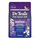 Dr Teal's Pure Epsom Salt Soak, Sleep Blend with Melatonin, Lavender & Chamomile Essential Oils, 3 lbs