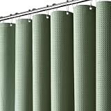 Dynamene Waffle Shower Curtain 256 GSM Heavy Duty Fabric 72"x72" Sage Green