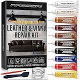 Leather & Vinyl Repair Kit for Furniture, Car Seats & Couches, 10 Colors