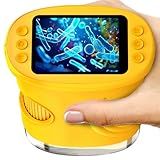 1000X Digital Handheld Microscope for Kids with 2.0" IPS Screen, Easter Gifts Portable STEM Science Lab Toy, Rechargeable Pocket Microscope Educational Gift for Boys & Girls Age 4-6 8-12, Orange