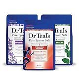 Dr Teal's Pure Epsom Salt, Lavender, Eucalyptus & Wellness Trio Bundle, 3 lbs (Pack of 3)