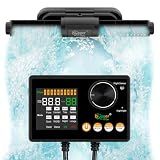 hygger Intelligent Wave Maker for Aquarium, Saltwater Freshwater Circulation Pump Adjustable 6 Waves/Night/Feed/Wireless Connection Mode, Magnetic Holder Display Controller Memory Function (25W)