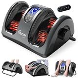 TISSCARE Shiatsu Foot Massager with Heat, FSA Eligible HSA Foot Massager for Plantar Fasciitis, Neuropathy, Circulation and Pain Relief, Massage Feet at Home/Office, Gift for Men and Women