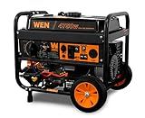 WEN 4,750-Watt 120V/240V Dual Fuel Portable Generator with Wheel Kit and Electric Start (DF475T)