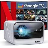 【1000 ANSI/Google TV/Netflix】4K Smart Projector with WiFi and Bluetooth, Outdoor Projectors with Auto Focus, Portable Movie Phone Gaming Wifi Proyector for Bedroom/Home