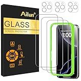 Ailun 3 Pack Screen Protector for iPhone 16 Pro [6.3 inch] + 3 Pack Camera Lens Protector with Installation Frame,Case Friendly Tempered Glass Film,[9H Hardness] - HD