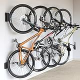 monTEK Swivel Bike Wall Mount, Bike Hangers for Garage, Space-Saving Vertical Bike Rack, Sturdy Bike Storage Rack Holds Up to 66lbs, Easy to Install, 4 Pack