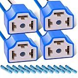 H4 Pigtail Socket Wiring Harness Headlight Plug Heavy Duty14AWG Ceramic Headlight Connector-H4 HB2 9003 (Pack of 4)