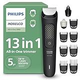 Norelco Philips All-in-One 3000 Series 13 in 1 Trimmer for Men, Beard Trimmer & Head Hair Clipper, Full Metal Self-Sharpening Blades & 8 Length Settings, MG3939/50