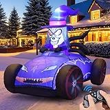 KLYLOP Remote Control Toy for Kids with Auto Inflate, 3.5FT Christmas Inflatables Skull Toys Car with 360°Rotation, Forward & Backward, Outdoor/Indoor Decor with Howling BGM for Boys Girls Birthday