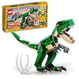 LEGO Creator 3 in 1 Mighty Dinosaur Toy, Transforms from T. rex to Triceratops to Pterodactyl Dinosaur Figures, Great Gift for 7-12 Year Old Boys & Girls, 31058