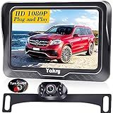 HD 1080P Backup Camera for Cars, Trucks, SUVs, RVs - Night Vision, Waterproof, Wide Angle, Easy DIY Installation, Includes 4.3” LCD Monitor for Safer Parking