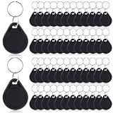 Beeveer Nfc Tags Keytags,Nfc Key Keychain,Black,100 Pcs