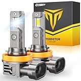 FAHREN 2026 H11/H9/H8 bulbs, 𝟓𝟎,𝟎𝟎𝟎𝐋𝐌 𝟏𝟎𝟎𝟎% Brighter 1:1 Mini Size 6500K Light Kit H11 bulbs With Fan, 10-Year Extended Lifespan, Quick Install No Adapter Needed Plug and Play, Pack of 2